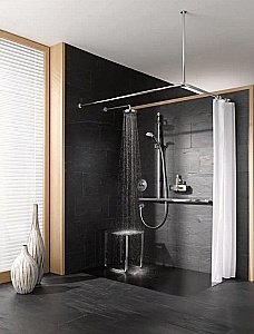 Текстильная шторка для ванной KEUCO PLAN 14943000130 белый купить в интернет-магазине сантехники Sanbest