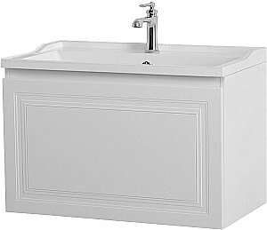 Тумба с раковиной Cezares Giubileo-N 80 GIUBILEO-N-80-1C-SO-BL белая глянцевая для ванной в интернет-магазине Sanbest