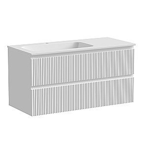 Тумба с раковиной Sancos SNOB R SNR100LW Bianco левая/белая матовая для ванной в интернет-магазине Sanbest