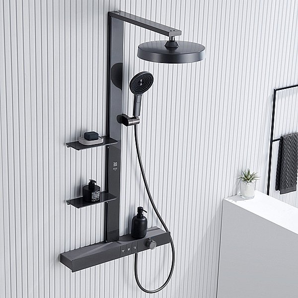 Душевая система Black&White Gravity 9005NGM оружейная сталь купить в интернет-магазине сантехники Sanbest