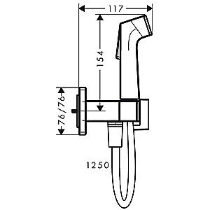 Гигиенический душ Hansgrohe Bidette 29233700 белый матовый купить в интернет-магазине сантехники Sanbest