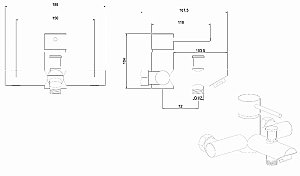 Смеситель для ванны Allen Brau Glority Kerox 5.51003.00 Хром купить в интернет-магазине сантехники Sanbest