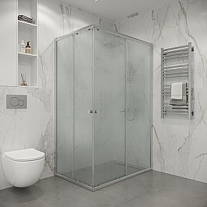 Душевой уголок Niagara Eco NG-1118-14QMT 110х80 профиль хром/стекло матовое купить в интернет-магазине Sanbest