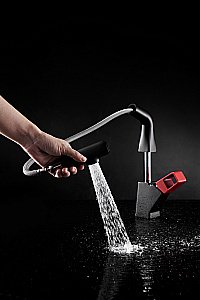 Смеситель для кухни Lemark Soul LM6008BL черный купить в интернет-магазине сантехники Sanbest