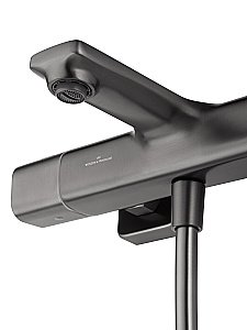 Смеситель для ванны с душевым гарнитуром и термостатом WONZON & WOGHAND SOLID, Темный графит (WW-C2011-A-BGG) купить в интернет-магазине сантехники Sanbest