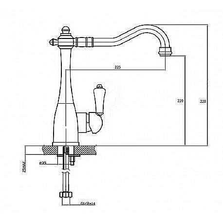 Смеситель для кухни Magliezza Grosso Bianco 50121 золото купить в интернет-магазине сантехники Sanbest