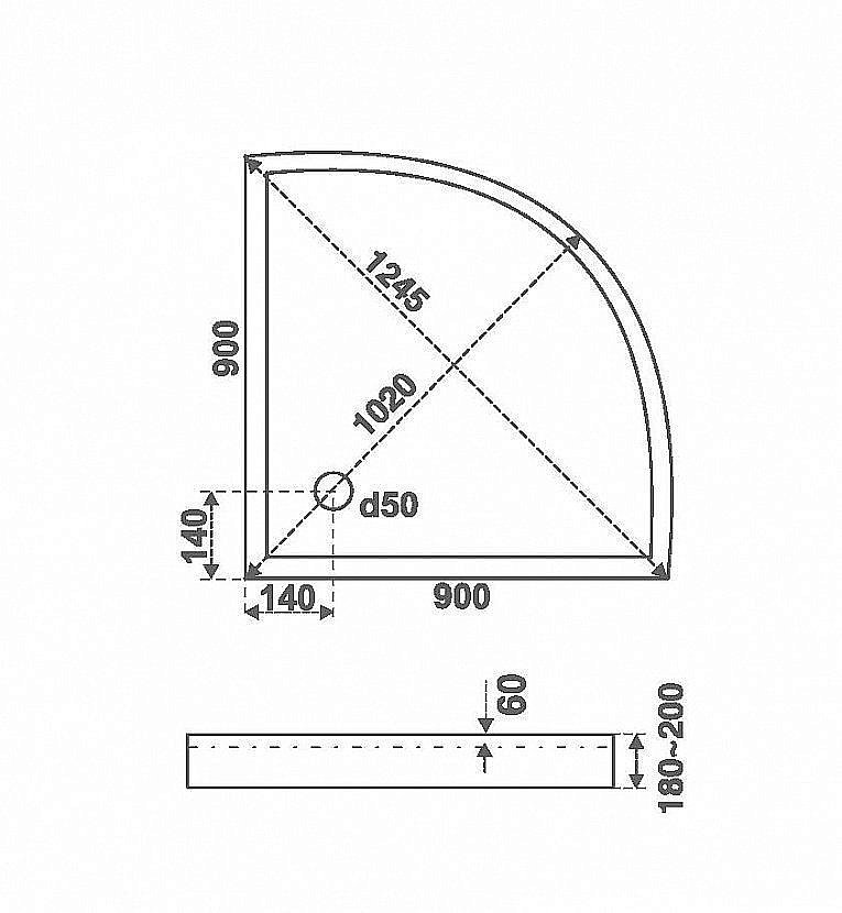 Душевой поддон BAS Плуто 90х90 купить в интернет-магазине Sanbest