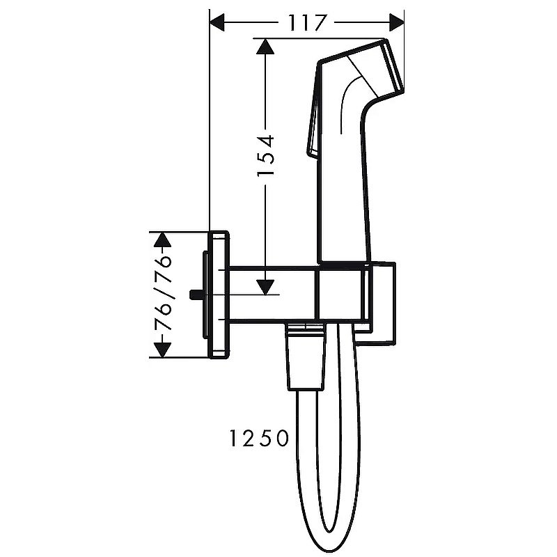 Гигиенический душ Hansgrohe Bidette 29233700 белый матовый купить в интернет-магазине сантехники Sanbest