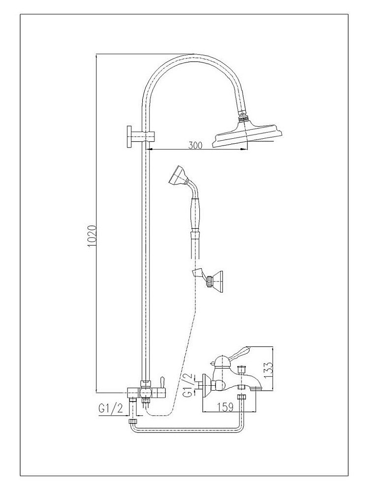 Душевая система Rav-Slezak LABE L054.5/3 хром купить в интернет-магазине сантехники Sanbest