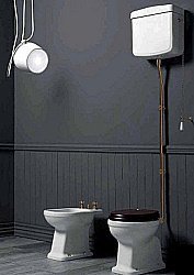 Унитаз SIMAS Londra LO901 с высоким бачком, белый/ бронза купить в интернет-магазине Sanbest