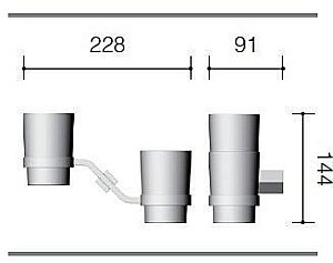 Стакан двойной Schein Watteau 124 купить в интернет-магазине сантехники Sanbest