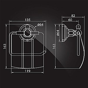 Держатель туалетной бумаги Elghansa PRAKTIC Chrome Accessories PRK-300 купить в интернет-магазине сантехники Sanbest