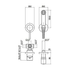 Гигиенический душ Gattoni 9116/91C0 хром купить в интернет-магазине сантехники Sanbest