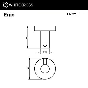 Крючок WhiteCross Ergo ER2210GLB золото брашированное купить в интернет-магазине сантехники Sanbest