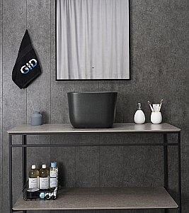 Раковина накладная Gid Creativo 36 N9301bg 53356 черный графит, матовая купить в интернет-магазине Sanbest