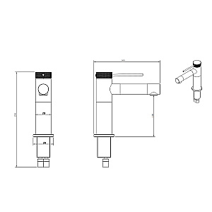 Смеситель для раковины Abber Emotion 316 AF8810BGG брашированная оружейная сталь купить в интернет-магазине сантехники Sanbest