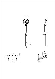 Смеситель для душа с термостатом WONZON & WOGHAND INN 5 WW-B1005-A-BGG темный графит купить в интернет-магазине сантехники Sanbest