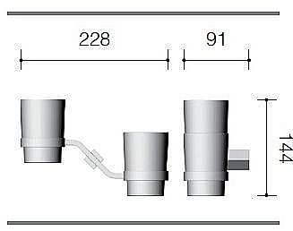 Стакан двойной Schein Watteau 124 купить в интернет-магазине сантехники Sanbest