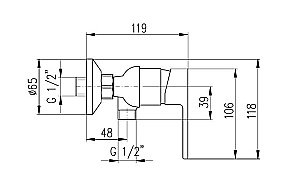 Смеситель для душа Rav-Slezak VLTAVA VT481.5 купить в интернет-магазине сантехники Sanbest