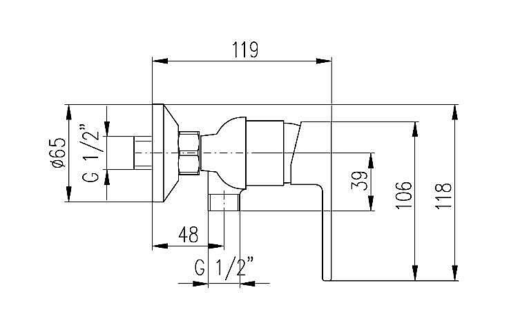 Смеситель для душа Rav-Slezak VLTAVA VT481.5 купить в интернет-магазине сантехники Sanbest