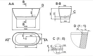 Ванна Holbi Venus New Soft Rock Duo 1.01.001.11.2 158x79 белая матовая, цвет по RAL снаружи купить в интернет-магазине Sanbest