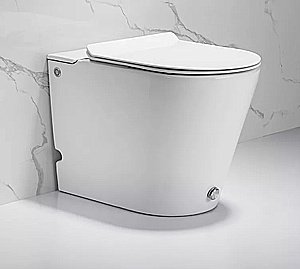 Унитаз приставной CeruttiSpa ARGENTERA Pulse B-380B безободковый, с крышкой микролифт купить в интернет-магазине Sanbest