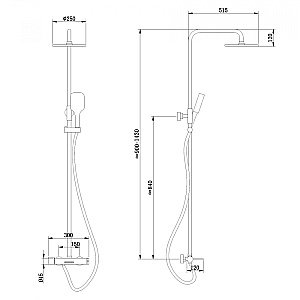 Душевая система ABBER Emotion AF8816NGL никель купить в интернет-магазине сантехники Sanbest