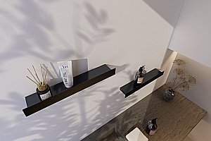 Полка ABBER Nischen AN3010MB черная матовая купить в интернет-магазине сантехники Sanbest