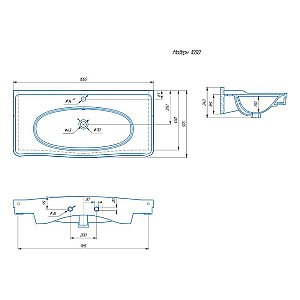 Тумба с раковиной напольная Grossman АТРИО 105 с 2-я ящ, белый глянец для ванной в интернет-магазине Sanbest