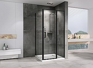 Душевой уголок ABBER Sonnenstrand AG04110BS-S75B 110x75 стекло прозрачное/профиль черный купить в интернет-магазине Sanbest