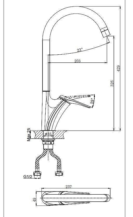 Смеситель для кухни Rush Nevis NE1735-22 купить в интернет-магазине сантехники Sanbest