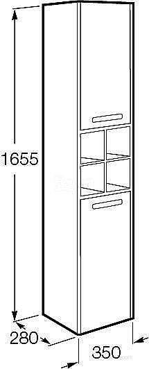 Шкаф - колонна Roca Lago 857297444 светлый дуб для ванной в интернет-магазине сантехники Sanbest