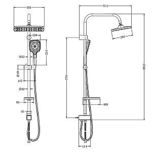 Душевая система Lemark Tropic LM8811C купить в интернет-магазине сантехники Sanbest