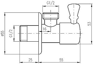 Угловой вентиль Rav-Slezak ROH001Z золото купить в интернет-магазине сантехники Sanbest