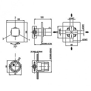 Дивертор PAINI Dax-R 84CR471 хром для смесителя в интернет-магазине сантехники Sanbest