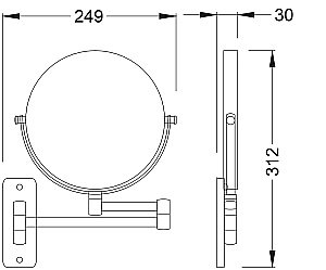 Зеркало косметическое Timo Saona 13076/03 купить в интернет-магазине сантехники Sanbest