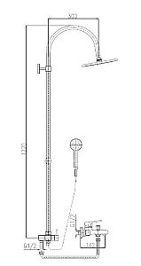 Душевая система Rav-Slezak COLORADO CO254.5/3CMAT черный матовый купить в интернет-магазине сантехники Sanbest