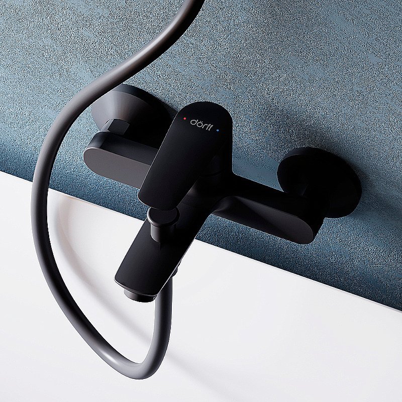 Смеситель для ванны Dorff Prime New D4011022 черный матовый купить в интернет-магазине сантехники Sanbest