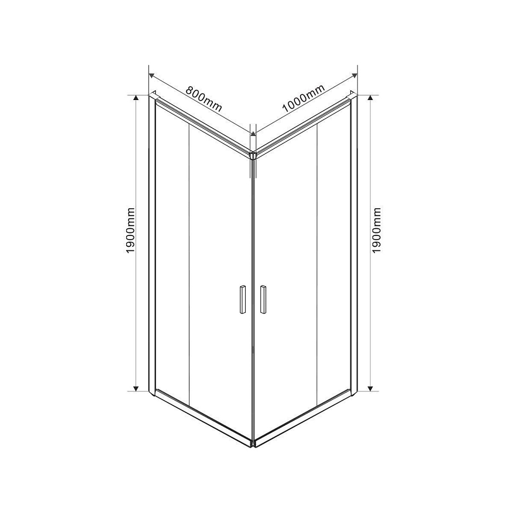 Душевой уголок Vincea Garda VSS-1G8010CL 100x80 купить в интернет-магазине Sanbest