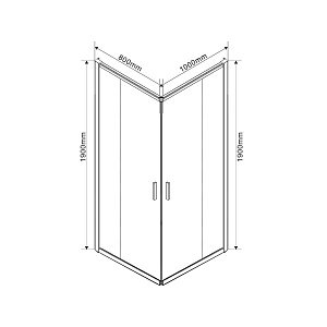 Душевой уголок Vincea Garda VSS-1G8010CL 100x80 купить в интернет-магазине Sanbest