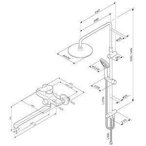 Душевая колонна AM.PM X-Joy F40885A94 купить в интернет-магазине сантехники Sanbest