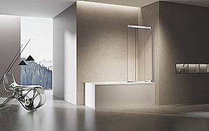 Шторка для ванны Vincea VSB-6E900CL 90 прозрачная/профиль хром купить в интернет-магазине Sanbest