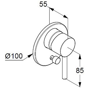 Смеситель для душа Kludi Bozz 387163976 черный купить в интернет-магазине сантехники Sanbest