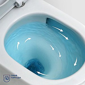 Унитаз напольный BelBagno FLAY-TOR BB2149CP-TOR/SC белый, с крышкой микролифт, с бачком, безободковый, слив-торнадо купить в интернет-магазине Sanbest