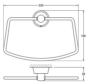 Полотенцедержатель-кольцо FBS Vizovice VIZ 022 купить в интернет-магазине сантехники Sanbest