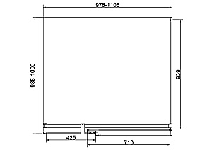 Душевой уголок Vincea Extenza 100х110 VSR-4EX101110CL стекло прозрачное/профиль хром купить в интернет-магазине Sanbest