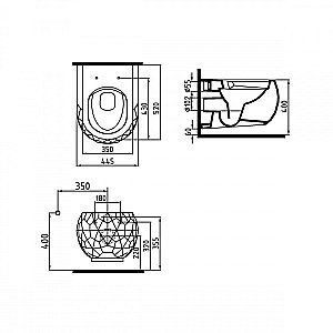 Унитаз подвесной Bien Pent PNKA052N1VP0W3000 белый, с крышкой микролифт, безободковый купить в интернет-магазине Sanbest
