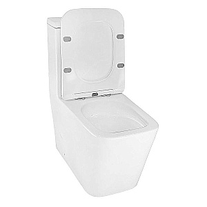 Унитаз моноблок Azario Avanti AZ-6203 белый, безободковый, с крышкой микролифт, слив торнадо купить в интернет-магазине Sanbest