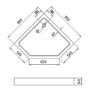 Душевой поддон Gemy ST11T 100x100 белый купить в интернет-магазине Sanbest