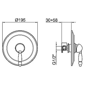 Смеситель для душа Webert Dorian DO880101010 купить в интернет-магазине сантехники Sanbest